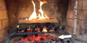 fireplace firewood coal base